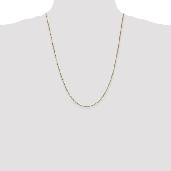 1mm, 10k Yellow Gold, Box Chain Necklace, 24 Inch - Picture 2 of 8